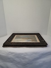 Vintage Pair Dufex Prints FJ Warren LTD Foil Landscape Matted In Plastic Frames