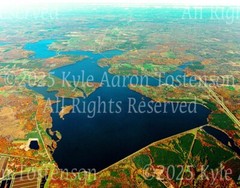 Lake DuBay Mosinee Knowlton Marathon Co. Wisconsin Aerial Photo. Frame Optional.