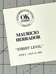 Mauricio Herrador Art Show Announcement Card 1990