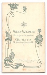 Photograph Adolf Winkler, Görlitz, Berlinerstraße 12, portrait of a young man