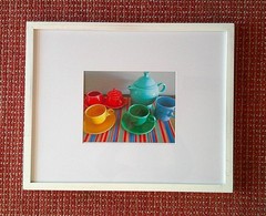 Art Deco Multicolor Fiesta Dinnerware-Themed 21×17 Framed 10×8 Photo Print