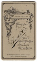 Photograph Gael & Co., Weston Super Mare, Painting Palette and Palm Leaves Behind B