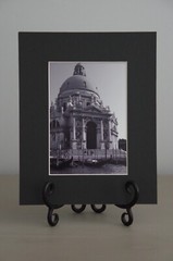  Black Matted Print From Venice, Italy – «La Salute Church». On the Grand Canal