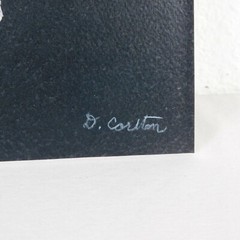 2 Black & White Iris Foam Core Mounted Signed D Carlton Photo Pacific NW Artist