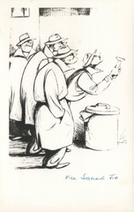 1964 RARE John Olday Real Photo SIGNED Satirical Cartoon Vice Squad POSTCARD