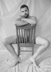 Nude male art model photographic prints, 1 color, 3 greyscale 5×7″