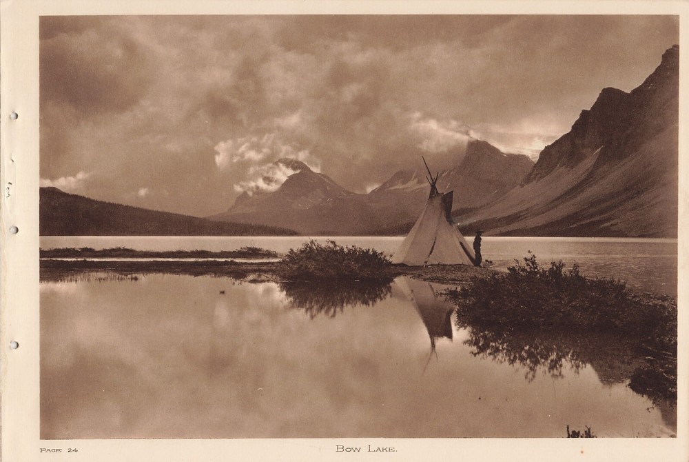 Canadian Pacific Rockies Byron Harmon Vandyck Photogravure Bow Lake