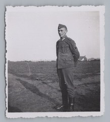 Wehrmacht Soldier Portrait Uniform Militaria – Old Photo 1940s