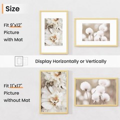 Venusmiles 11×17 inch Picture Frame, 11×17 Photo Frames with 8×12 Removable M…