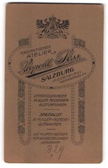 Photograph Leopold Sess, Salzburg, Neuthorstr. 24, K.u.K. Monogrammed Coat of Arms