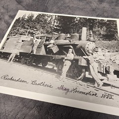 Richardson Brothers Locomotive 1882 Train Photograph 8×10 B&W Framed Truckee