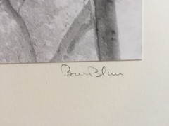 BRUCE BLUM SIGNED B&W Photo Print (16″X 20″)-«Trees, Sky, Pole and Wires «
