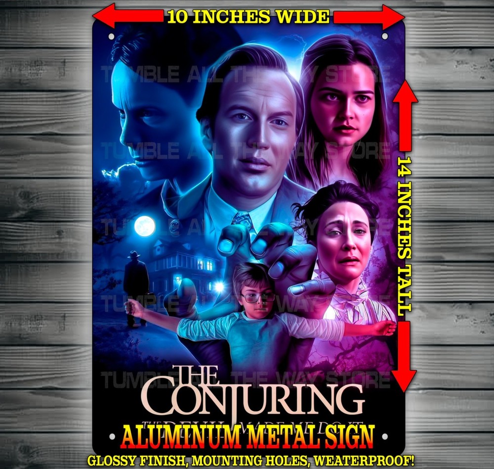 The Conjuring The Devil Made Me Do It Horror Movie Metal Sign Wall Art 10″ x 14″