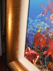 «AUTUMN WATER REFLECTION», GICLEE ON CANVAS,SIGNED AND FRAMED