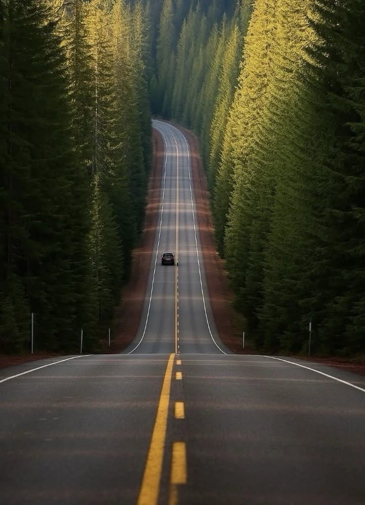 Scenic Forest Road Landscape Photo Print 8×10 Wall Art