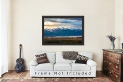 Western Photography Print – Picture of Snow Capped Mountains in Montana