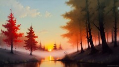 Amazing digital wallpaper Forest (2560×1440)