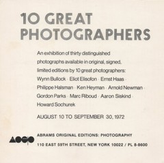 1972 PHOTOGRAPHERS Peter Pollack signed ELISOFON Newman HALSMAN Heyman LECHNER