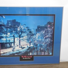 San Antonio Texas Riverwalk Winter Scene Professional Framed Photography 30.5×26