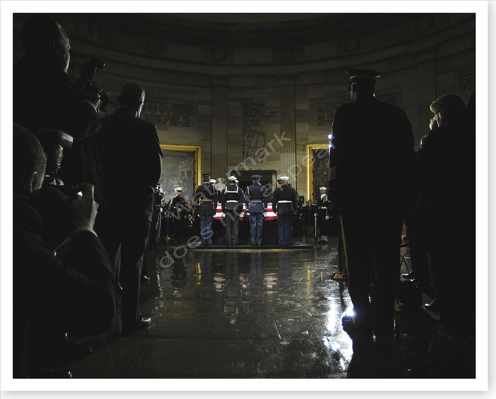 President Gerald Ford Funeral Honor Guard With Casket Capitol Rotunda Photo