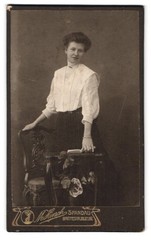 Photograph M. Hirsch, Berlin-Spandau, Breitstr. 26-28, Young Lady in Fashion
