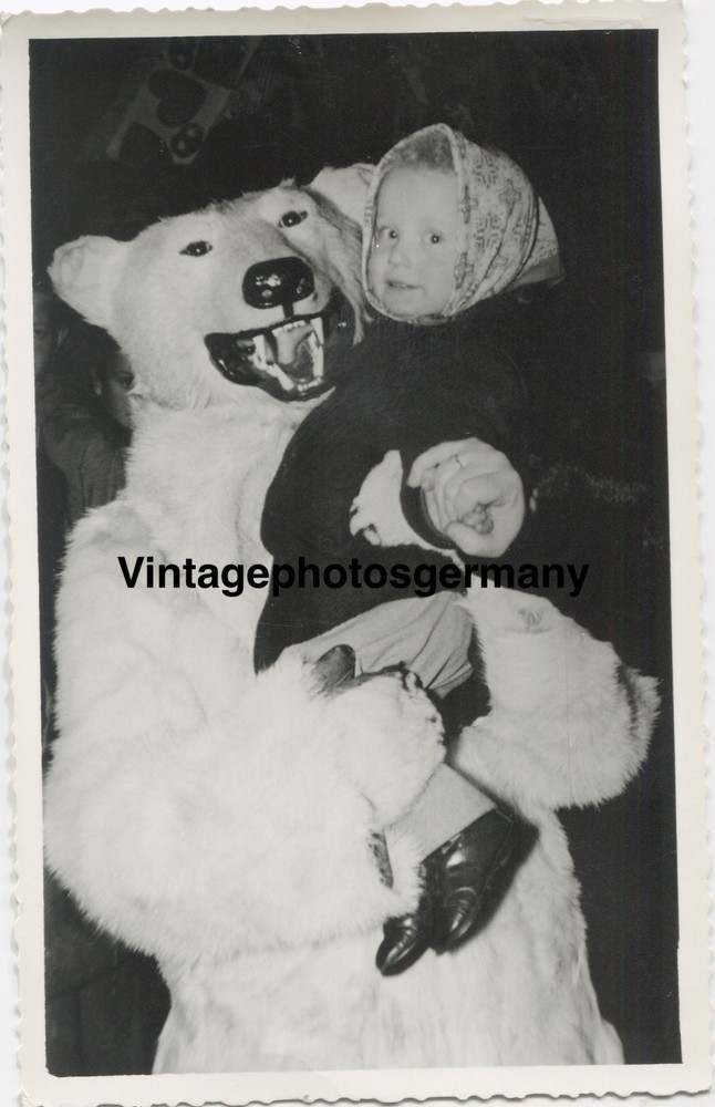 Z4546 Photo 1956 Polar Bear Costume Polar Bear Icebear Bear Girl Halle Saale