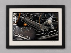 Framed Car Auto Fine Art Photographs Mercedes Jaguar Chevy Charles Abrams Signed