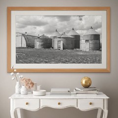Old Montana Grain Bins Photo Print