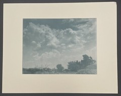 c1930 HERMAN LYTHGOE «Above the Hilltop’ Arts & Crafts CLOUDS Bromoil PHOTOGRAPH