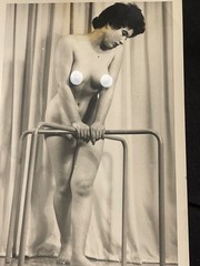 Original Curiosa Pin Up Print 1950s Portrait Nude Woman Female France Eros