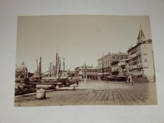 Naya / Venice Venezia 1870 Riva Degli Schiavoni Vintage Albumen Print Photo