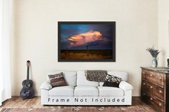 Storm Photography Print – Picture of Thunderstorm at Sunset in Oklahoma