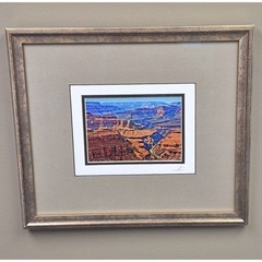 Grand Canyon Framed Signed Print 14×16 Matted Southwest Wall Art Decor