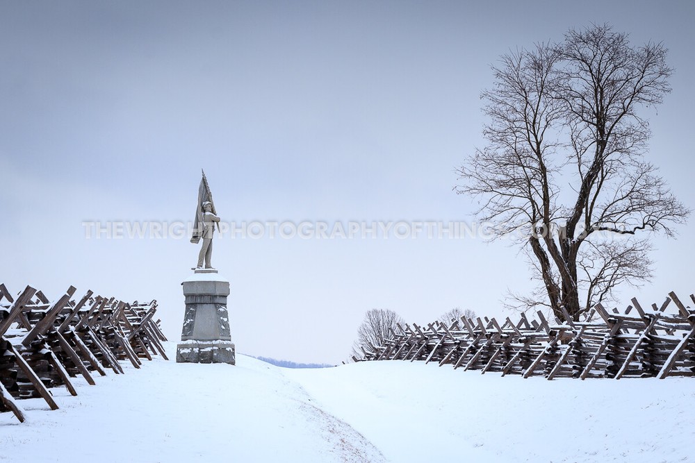 ANTIETAM SNOWFALL AT BLOODY LANE by Jon Wright