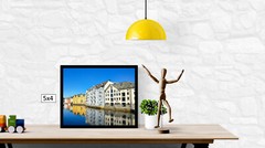 Alesund Water Reflection 2, High Resolution Image, Many Formats, TV Art