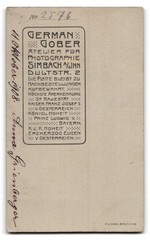 Photograph German Gober, Simbach a. Inn, Dultstr. 2, Portrait Anna Grienberger