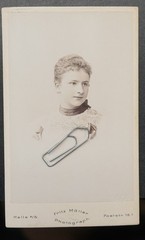 Photo CDV KAB portrait businesswoman Halle Saale 1897 young youth blouse model old
