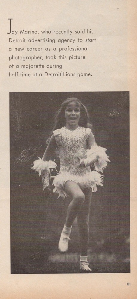 Detroit Lions Majorette Halftime Show Editorial Magazine Photography Print 1970