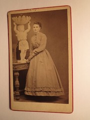 Louise Huch as 14 Year Old Girl in Crinoline – 1866 / CDV A. Ernst Mainz