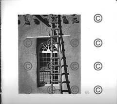 BOOK PLATE B&W Photo MORLEY BAER Windows Mission Rancho de Taos / Pueblo 9X9.5″