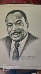 Portrait of Martin luther king jr. By lloyd ostindorf