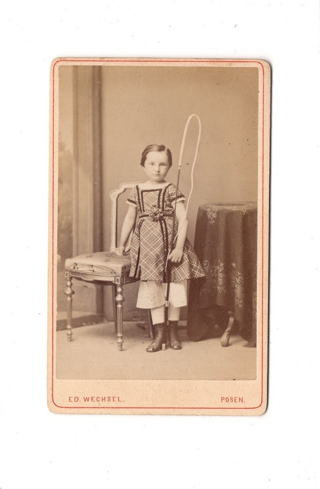 Ed. Change CDV Photo Cute Little Girl – Posen Poznań 1870s