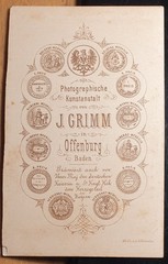 Young man portrait/CDV J. Grimm Offenburg