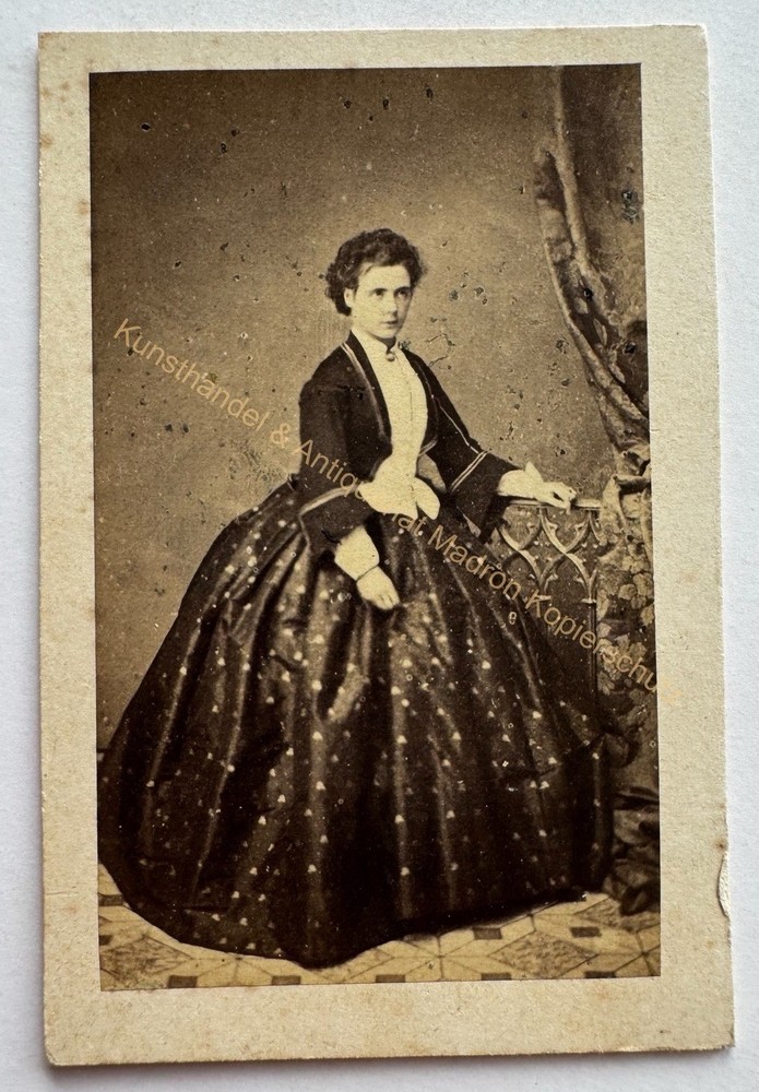 Original CDV photo photograph old picture woman around 1865 actress Friederike Goßmann