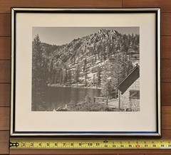 Vtg Jim Hildinger Signed Black & White Photograph Upper Angora Lake Tahoe Framed