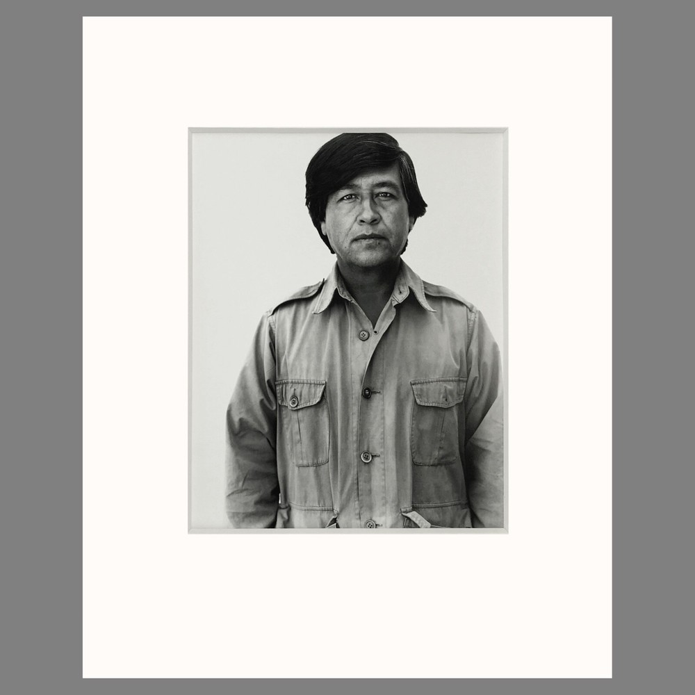 Cesar Chavez – Richard Avedon Photograph – 16 x 20 Matted Print