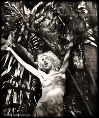 KELLY WILLIAM WRIGHT Original Female Nude JUNGLE Blonde Tropical Photo Art 8×10