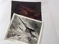 VNTG US Air Force Jet Fighter Print Military JACK LYNNWOOD + Original Negative