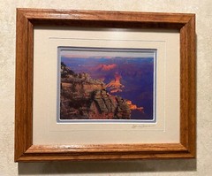 Grand Canyon orig photo framed 9.5 x 11.5 color photo signed James Thompson