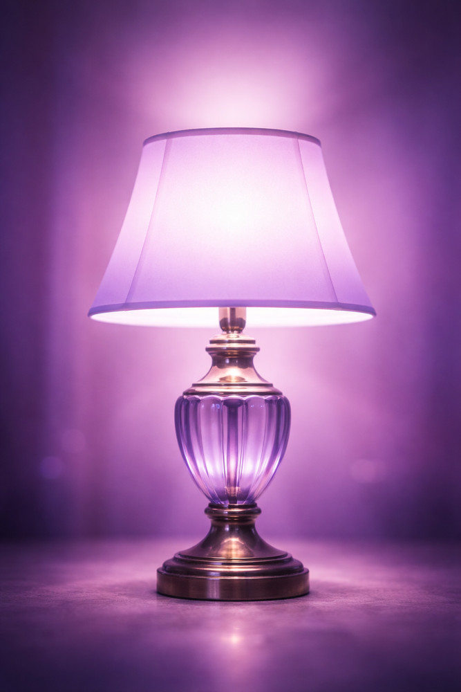 AI-Generated Purple Lamp Wallpaper – Modern Ambient Lighting Digital Art 38
